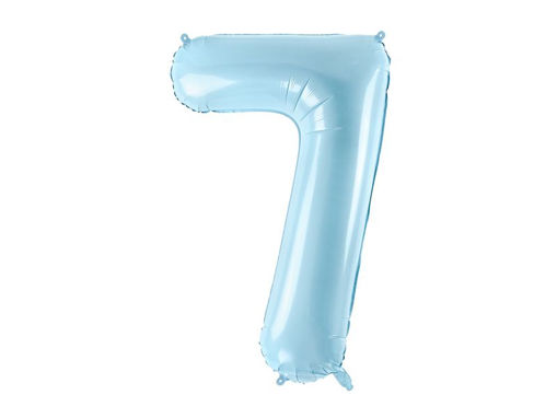 Picture of FOIL BALLOON NUMBER 7 PASTEL BLUE 34 INCH
